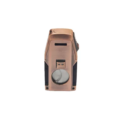 Cigar Lighter Zinc Alloy Double Straight Punch Hole Opener Cutter Cigarette Holder Multifunctional Portable