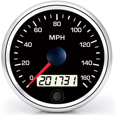 85mm Programmable Car Speedometer 160mph Digital Gauge for Universal Vehicle Dashboard Retrofit