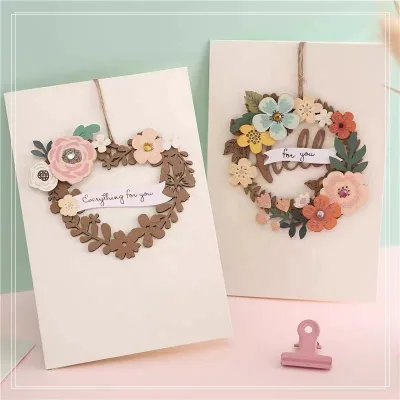 Luxury Greeting Cards Personalized  Paper Craft Printing Cards Happy Birthday Cards With Envelopes