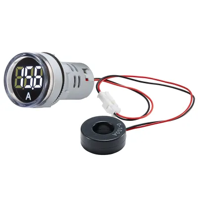 Round Multicolor Analog Digital Single-phase Panel Meter Ammeter