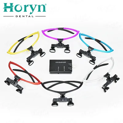New Type Dental 2.5X 3.5X 500mm 5W LED Light Loupes with Metal Frame