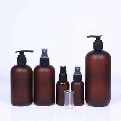 Whole 500ml 750ml 1000ml Empty Matte Frosted Customized Color Spray Pump Bottle PET Cosmetic Facial Cleanser Shower Gel Lotion