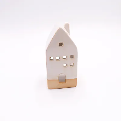 Christmas Decoration Ceramic Indoor Lighted Ceramic House for Xmas Hand Made Ceramic Miniature Village