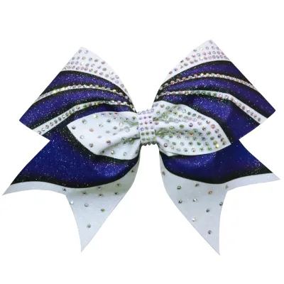 All Star Various Styles Factory Direct Supply Gorgeous Popular Ponytail Headdress Kids Red Glittery Bling Cheer Hair Bows