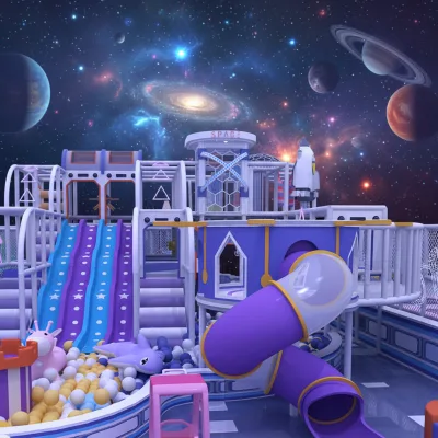 CE Custom Modern Style Kids Space Theme Playground Equipment Sets Commercial Children Indoor Playground for Entertainment Center