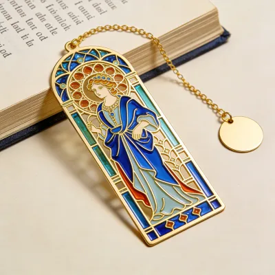 Creative Design Fashion School Gift Cartoon Unique Design Luxury Promotional Metal Bookmark
