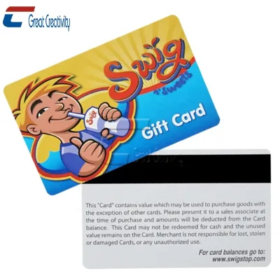 Plastic Gift Card 85.5*54mm Size and 0.76mm/30mil Thickness Magnetic Card
