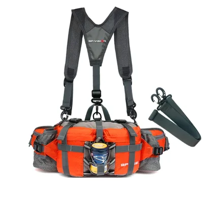 Multifunctional Outdoor Waist Bag Waterproof Fanny Pack Camping Climbing Hiking Waist Belt Bag With 2 Water Bottle Holder