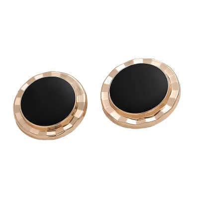 Trench Coat Peplum Shaped Metal Buttons Zinc Alloy Shank Buttons With Beads & Lace Decoration for Garments & Bags