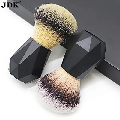 Best Synthetic Hair Knots Shaving Brush Custom Travel Portable Diamond Shape Shaving Beard Brush Neck Brush Private Label