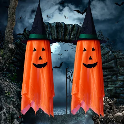 Halloween Party Decorations Pumpkin Ghost Witch Hat Decor for Kids Outdoor Outside Garden Tree