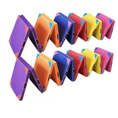 100x50x5cm Foldable High Density EVA Foam Core Exercise Mat with Washable Oxford Cloth Cover Gym Use Eco-Friendly Non-Slip