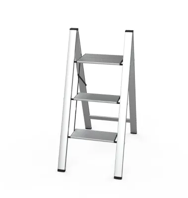 2025 HOT SALE 3 Step Lightweight House Use Easy Aluminium Ladder With Plastic Parts