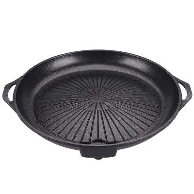 Non Stick Aluminium BBQ Grill Plate for Camping Outdoor Korean Bbq Pan for Gas Stove Butane Stove Smokeless with Oil Collector