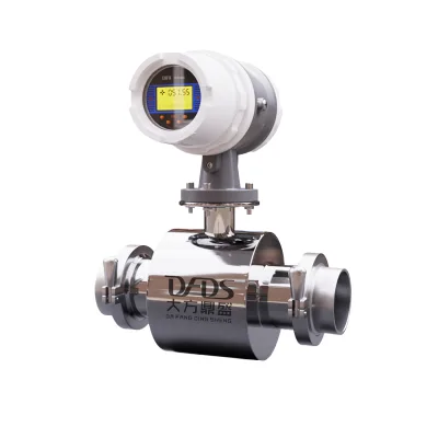 Industrial Smart Digital Electromagnetic Flow Meter PTFE Lined +/-0.5% Accuracy Flange Connectivity 0.3-15m/s Liquids Fluids
