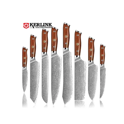 8-Inch Professional Chef Knife Set 67-Layer VG 10 Damascus Steel Kitchen Knife with Black Gift Box