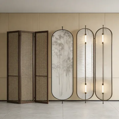 Elegant Screen Stainless Steel Plate Decorative Stainless Steel Frame Room Divider