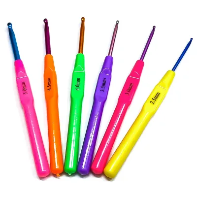 6-Piece crochet DIY yarn knitting process tool with ergonomic plastic handle