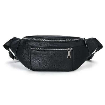 New Best-selling Premium Leather Mens Waist Bag Made Top-layer Cowhide Versatile Stylish Urban Simplicity Chest Pack Perfect