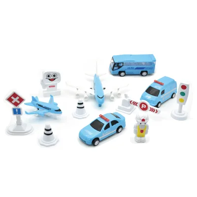 Wholesale Diecast Toy Vehicles Metal Airplane Airport Play Set for Kids