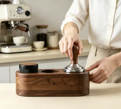 Coffee Tamper Station Portafilter Holder Distributor Tamping Mat Storage Rack 51/53/58mm Espresso Barista Accessory Set