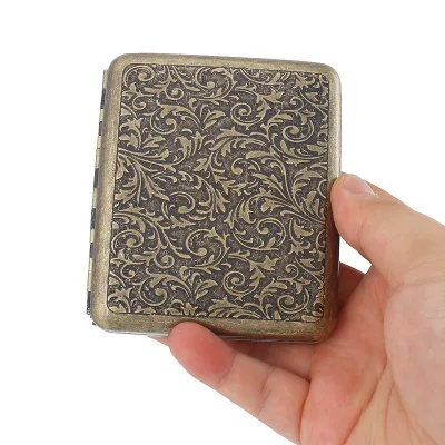 Wholesale 3D Embossed Metal Cigarette Boxes 20-piece Package Metal Cigarette case with Gift Box for Gifts.