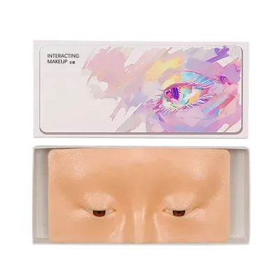 Wholesale Silicone Dummy Face Training Kit for Permanent Tattoo and Makeup Includes Eyes and Mask Board for Practice