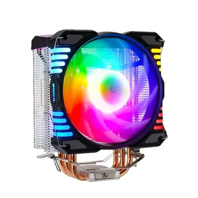 RGB Cooling Fan with Tubes PWM Argb Desktop Computer Mainframe Heatsink 4 Heat Pipes Tower CPU Heatsink RGB 6 Heatsink