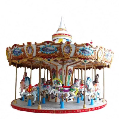 Amusement Park Indoor Outdoor Plaza Scenic Park Shopping Mall Commercial Large Electric Luxury 16 Seat Fiberglass Steel Frame