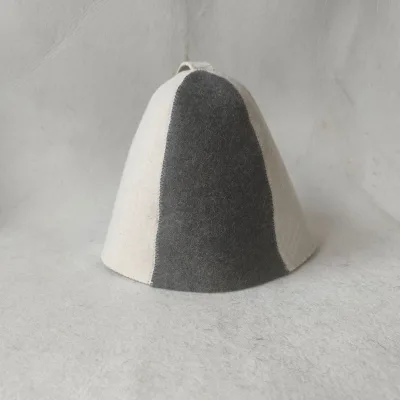 Wool Felt Luxury Cartoon Print Thermal Shower Cap Custom Logo Available Heat Protection for Spa Bath