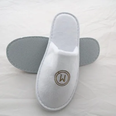 Personalized White Disposable Hotel Slippers High Quality Hotel Spa Slipper