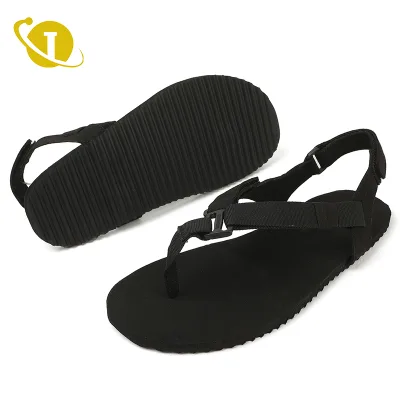 Factory Custom Wholesale Adult Walking Hiking Sandals Scuff Resistant Webbing Men Barefoot Sandals