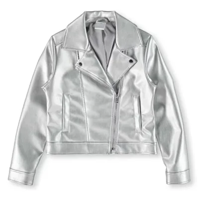 Color Customization Metallic Jacket Custom Patchwork Jacket Girls Cropped Metallic Jacket
