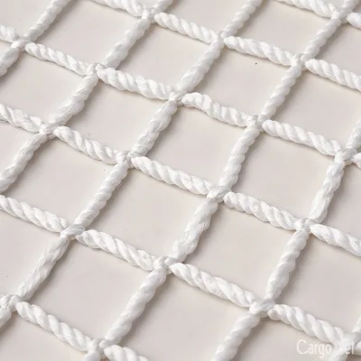 Polyester Webbing Trailer Cargo Net 8x10ft Flatbed Tie-Down Cover 2000kg for Logistics Transport