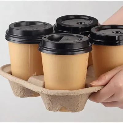 Practical Eco-Friendly Kraft Paper Cup Dispenser for Home Office Reusable Coffee Cup Holder  Countertop Storage Accessories
