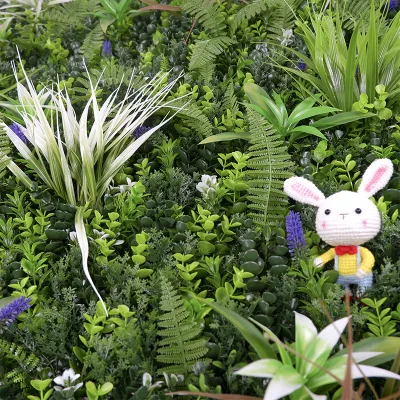 Artificial Grass Wall Panels Eco-Friendly Lifelike Silk Greenery Plant Wall Backdrop 100x100cm Home Father's Day Graduation