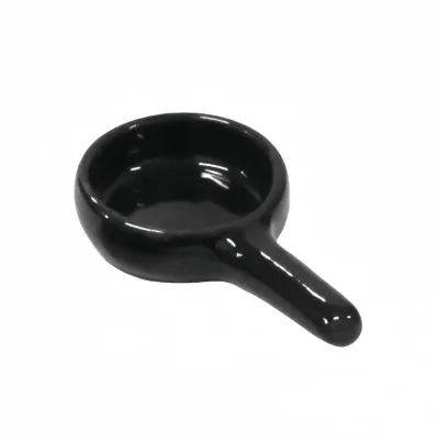 Mini Ceramic Candle Spoon Tealight Wax Warmer Flat Round Ceramic Candlestick Holders with Handle for Essential Oil Burner