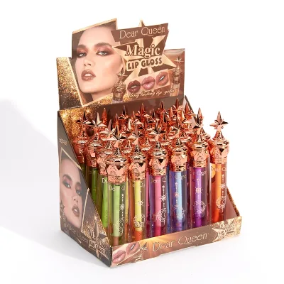 Waterproof Little Star Stick Lip Gloss Plumper Long Lasting Non-Sticky Moisturizing Lip Oil Plumped Liquid Lipstick