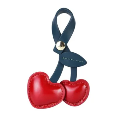 Cute Cherry Charm for Purse Handbags Bag Accessories PU Key Charms Women's Handbag, Crossbody Bag