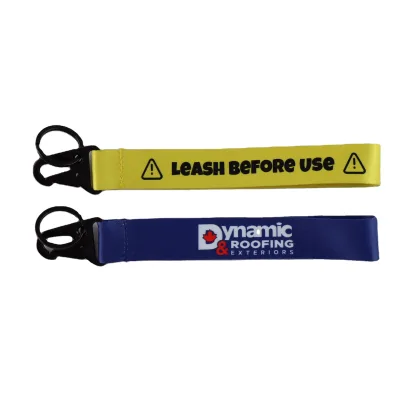 Nylon Personalized Lanyard with logo Woven and Embroidered Short for Keys Motorcycle with Personalized Hook