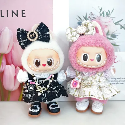 Labubu New Clothing Labubu Luxury Set Labubu Strap Pants with Bow Hair Accessories