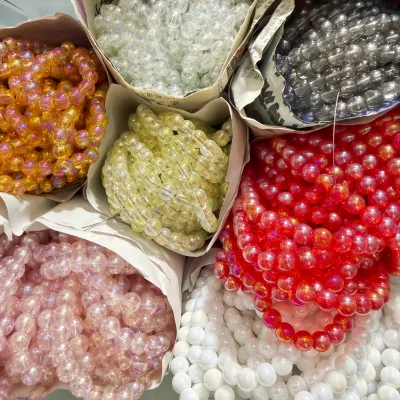 Wholesale 3mm 4mm 6mm 8mm 10mm AB Coated Shiny Crystal Beads Colorful Round Crystal Glass Loose Strand
