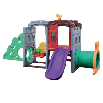 Animal Castle Multicolor Indoor/Outdoor Educational Play Tent Slide for Toddlers-Daycare Playhouse Use Modern Design Easy
