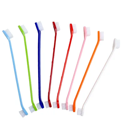 Wholesale Soft Bristles Dual Headed Dog Cat Toothbrush Gentle Pet Toothbrush