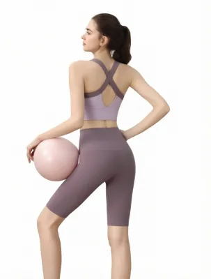 Women 2026 Summer High Grade Activewear Set Shockproof Beauty Back Sports Tank Yoga Running Pilates Fitness Breathable Polyester
