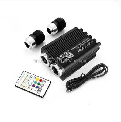 12V Dual-Color Flashing RGBW LED Fiber Optic Lights Star Sky Top Modification Machine for Car Same-Color Meteor Effect