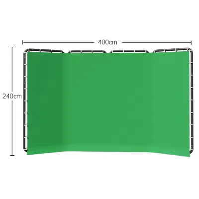 Portable Chromakey Green Screen Backdrop Photography Background Support System for Photo Studio Video Shooting Live Streaming