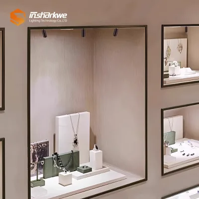 24V Mini Rotatable Spot Light Cabinet Lighting Led Magnetic Track Lights for Jewelry Store Museum Exhibition