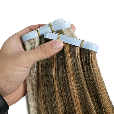 HH-tape Extension Real European Human Remy Hair Weft Tape in Hair Extensions Real Human Hair Weft Taped