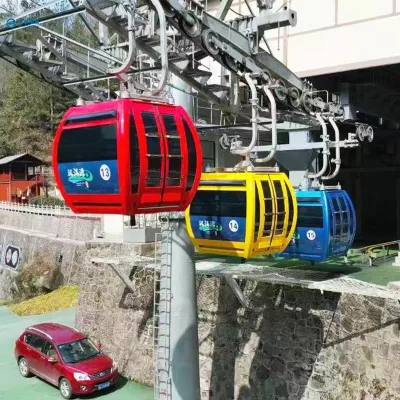 DQ Steel Commercial Outdoor All-Weather Aerial Tramway Heated Cabins Wind Resistance Year-Round Operation 100-500kg Capacity